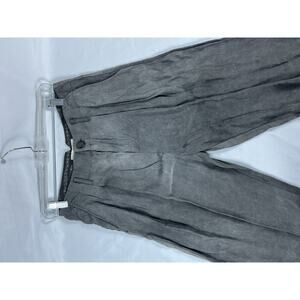 Burnin Torch Pleated Button Pockets Gray Pants